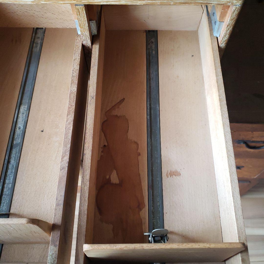 図書館家具　アンティーク　引き出し　古家具　木製　図書館カードケース　収納　無垢