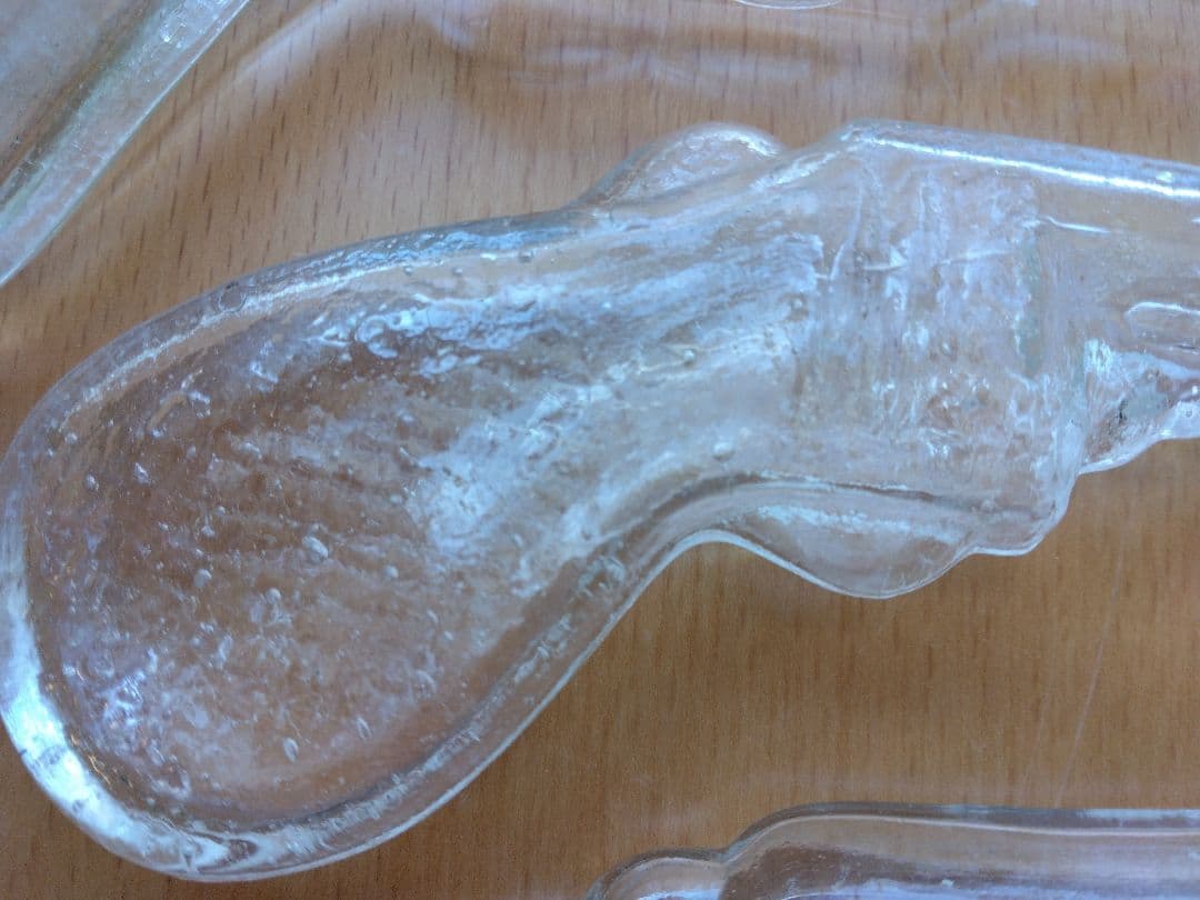 ル*カ様 レトロ瓶☆ピストル型金平糖瓶大小3個セット・昭和レトロ・菓子玩具瓶・コ