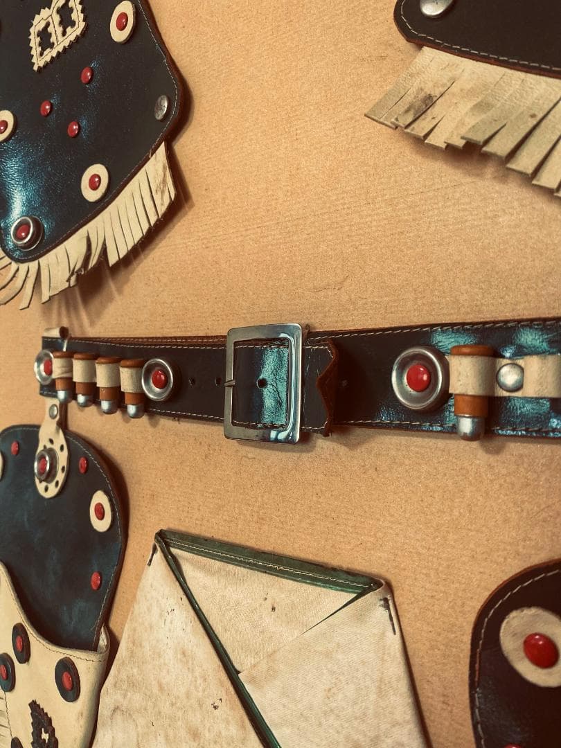 アメリカ カウボーイ Buffalo Bill 本革 掛飾 収蔵品 二十世紀初期