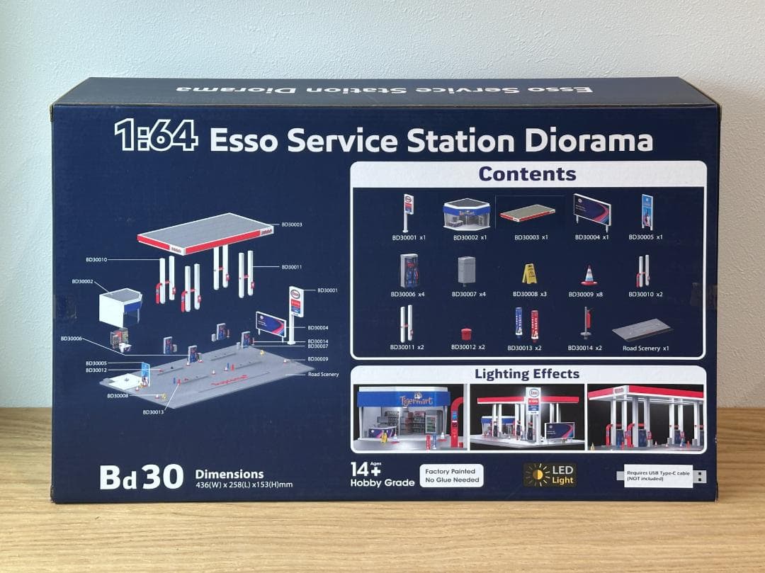 tiny微影 Bd30 ESSO Petrol Diorama ガソリンジオラマ