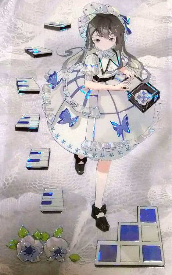 J665＃紫韵童谣(贝壳光)一木一横切り売り海外人物マステ女の子