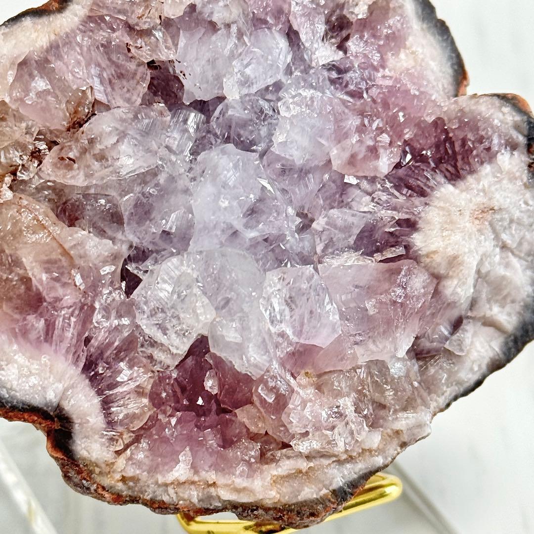 【D248】ジュワッとジューシー♡ピンクアメジスト ジオード 原石 鉱物 標本