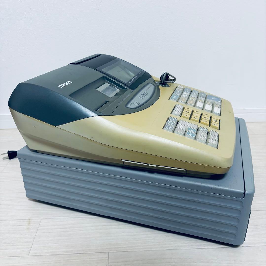 CASIO TE-2100 電子レジスター 鍵付き 取扱説明書あり 現状品