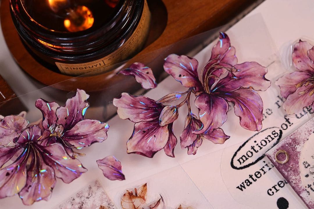 ⭐️SALE⭐️小白家文創《紫荆花》海外マスキングテープ　マステ 【2511】