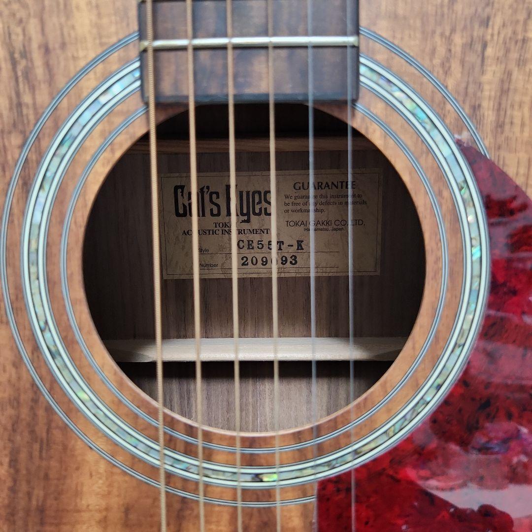 【未使用品】 キャッツアイ アコースティック・ギター カバー付き CE55T-K
