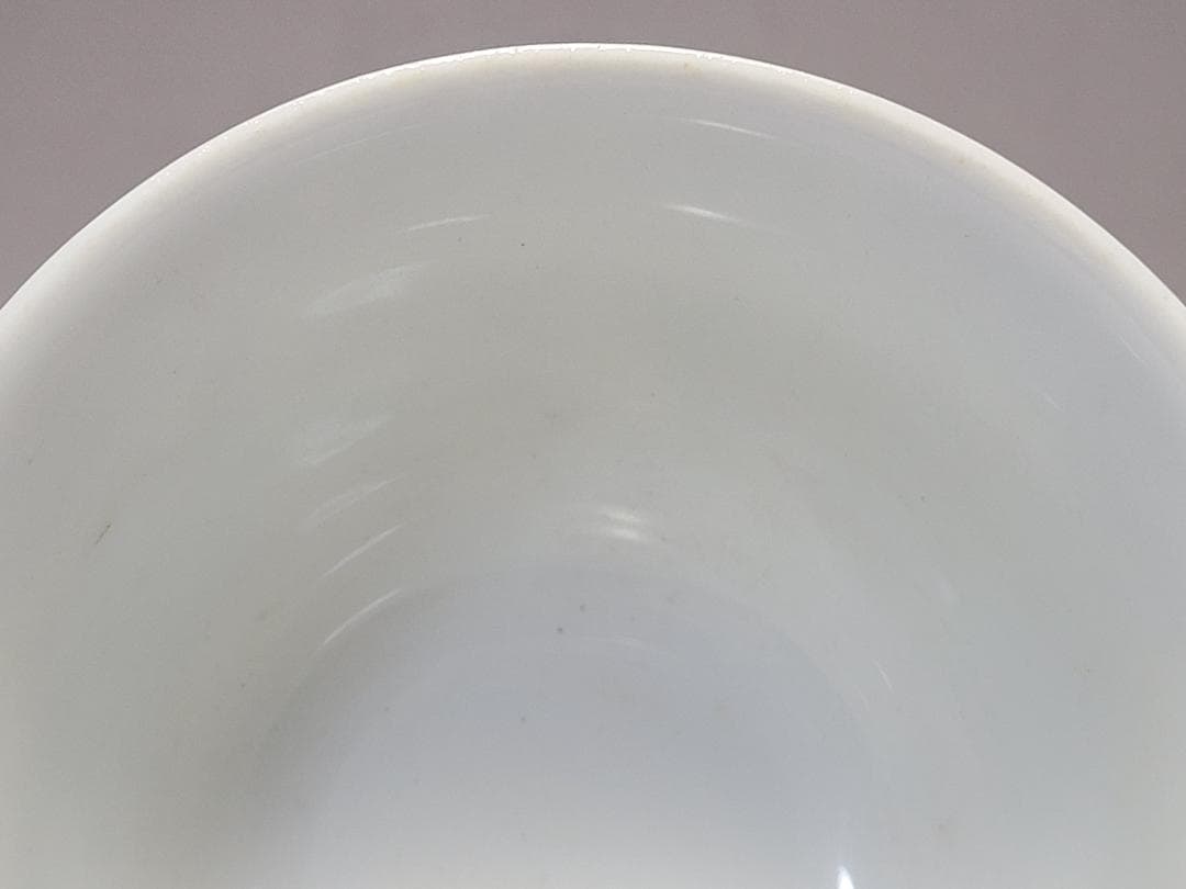 染付色絵 吉祥紋 蓋茶杯 「大清光緒年製」銘 明清時代 幅約9cm