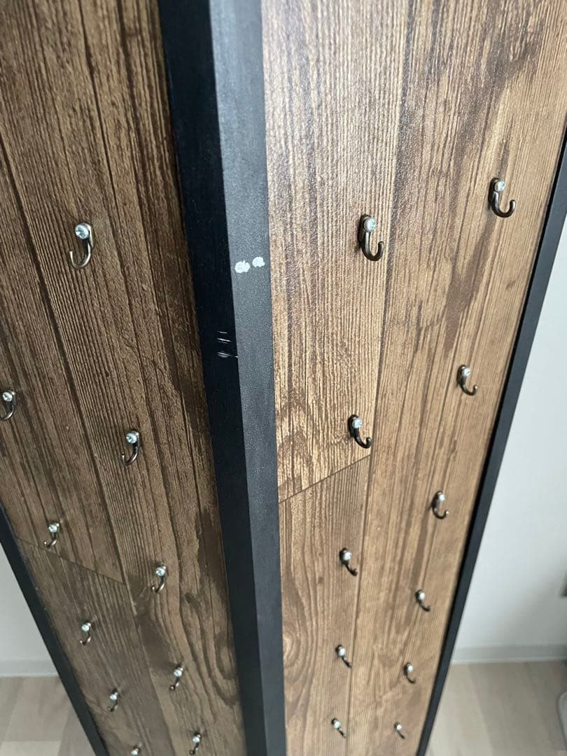 【店舗・イベント什器】木目アイアン調回転什器