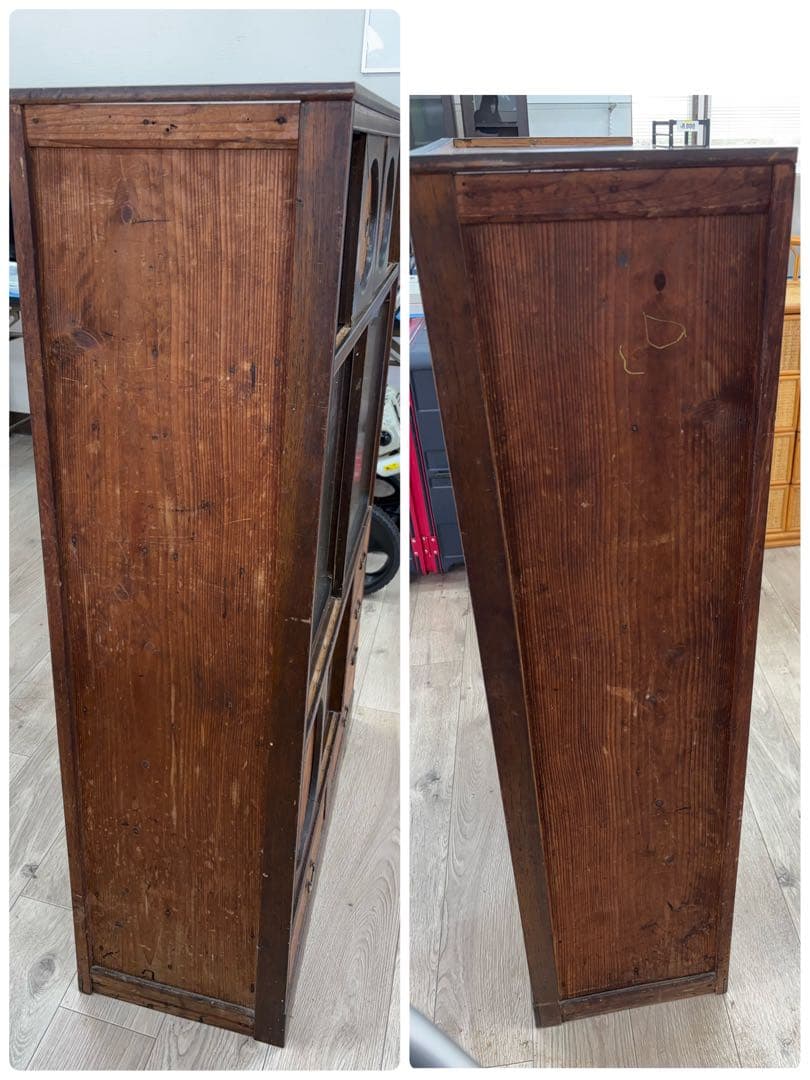 茶箪笥 飾り棚 和家具 昭和レトロ 時代物 食器棚 -496-