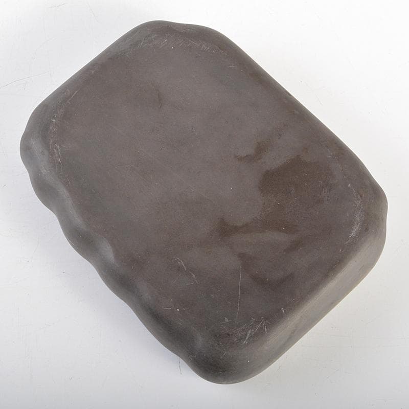 中国　書道具　果実刻　端渓硯　M　R7297