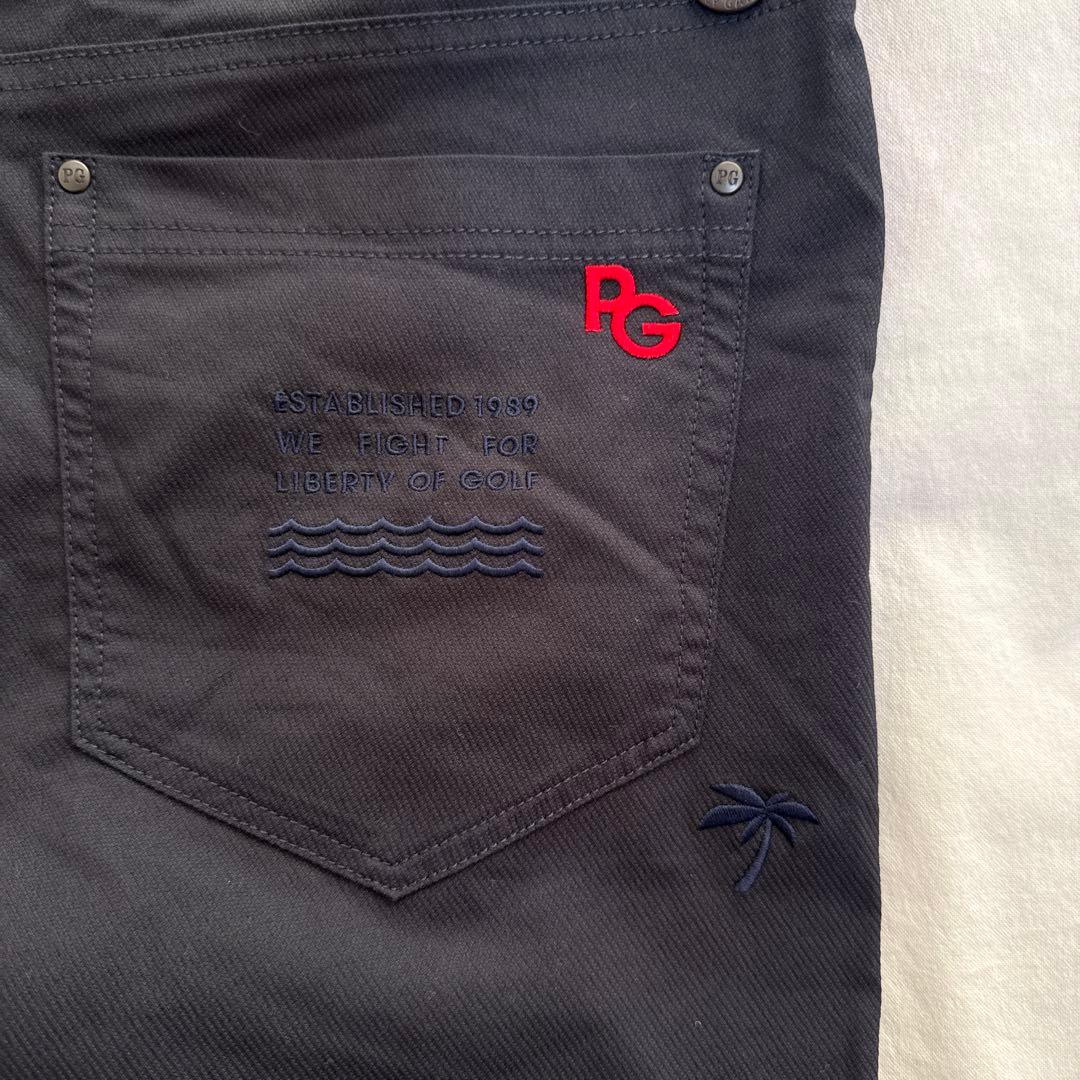 現行モデル　パーリーゲイツ　パンツ　5 L ネイビー　紺　濃紺　ストレッチ