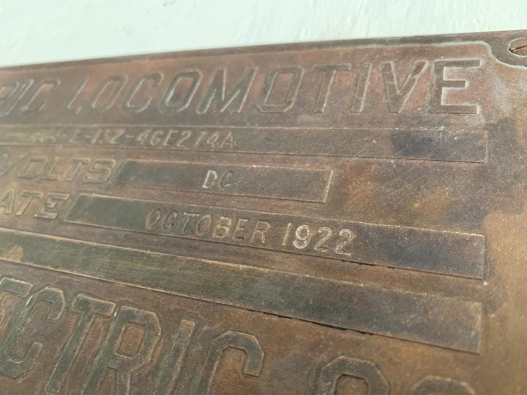 GE ブラス真鍮プレート サインプレート　銘板 銘盤 インダストリアル