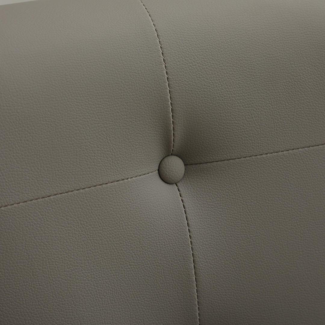 【新品】3人掛けPVCレザーソファ 天然木肘付き 高級感