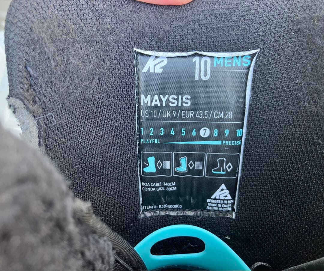 ケイツー K2 MAYSIS 28cm B200300902 美品　スノボブーツ