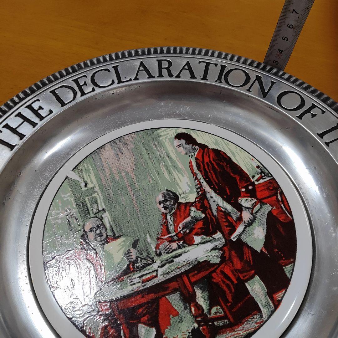 USA「独立宣言の起草」　ヴィンテージ コレクターズ ピューター プレート