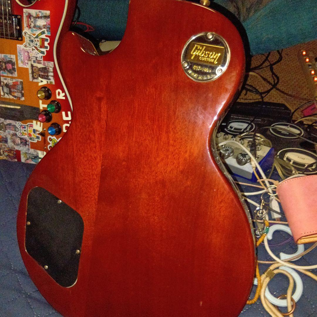 オレンジエレキギター カスタムデザイン