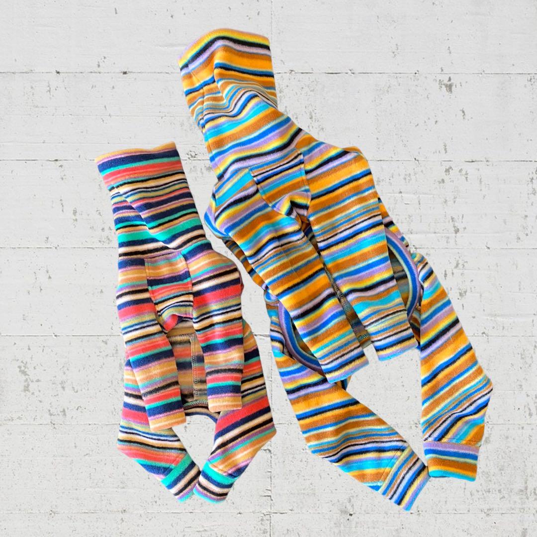 ⑥マルチカラーフリース カバーオール