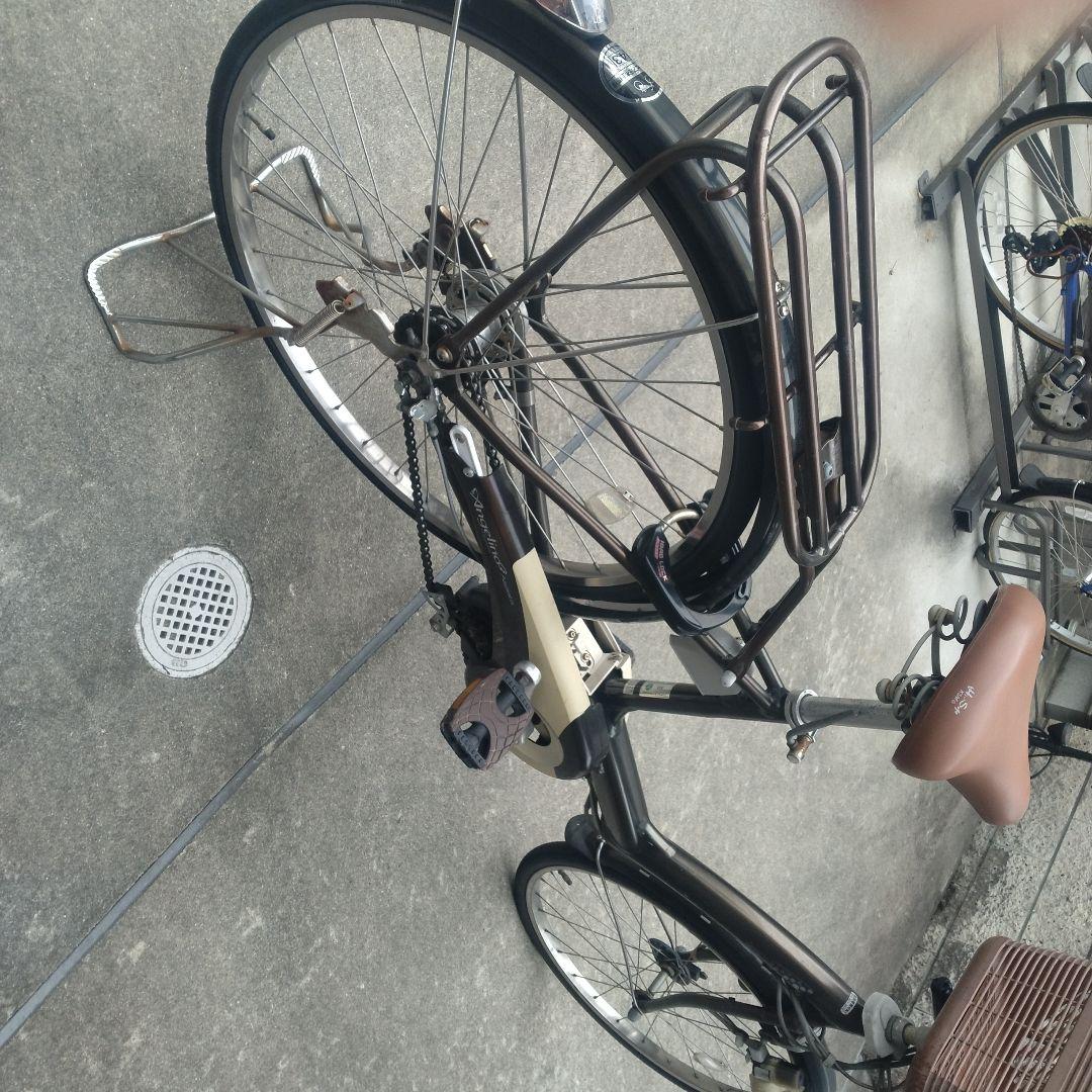 電動アシスト自転車 ブラウン 26インチ 前カゴ付き