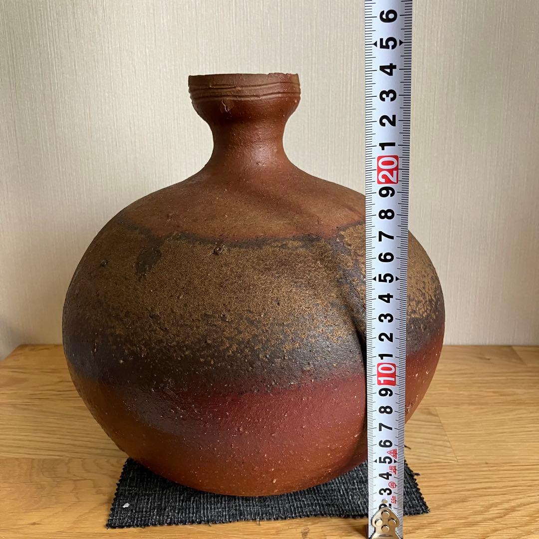 備前焼　壺　花瓶　松田華山造　※