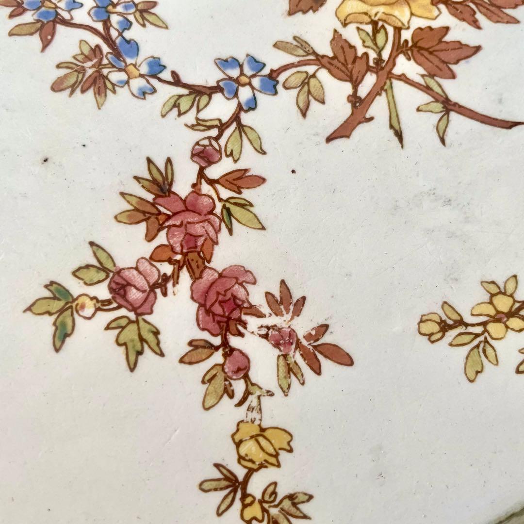 サルグミンヌ　ルイ15世　トリベット　陶板ラウンドプレート　フランスアンティーク