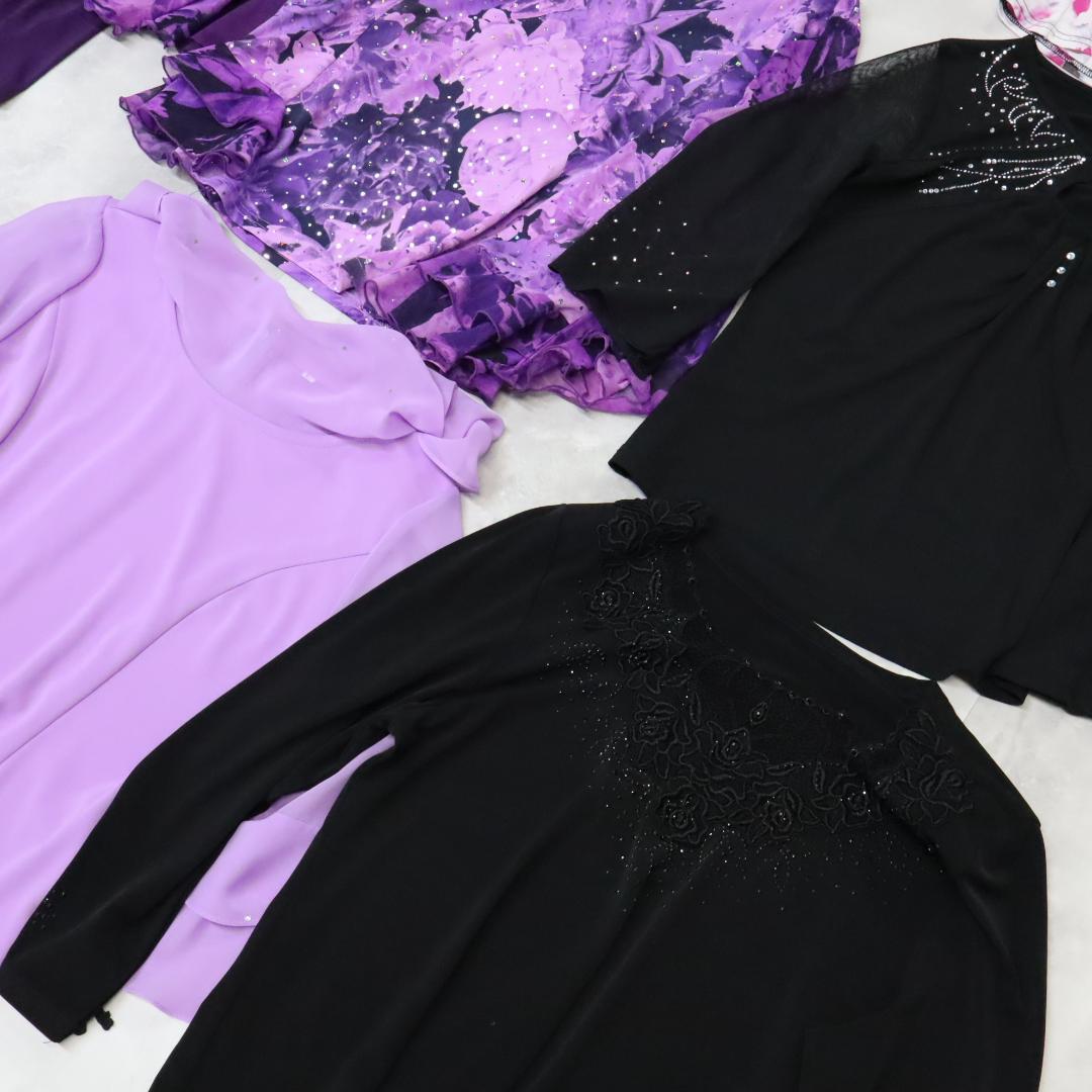 【美品 社交ダンス 衣装 レッスン着 20着 まとめ売り】ブラウス トップス