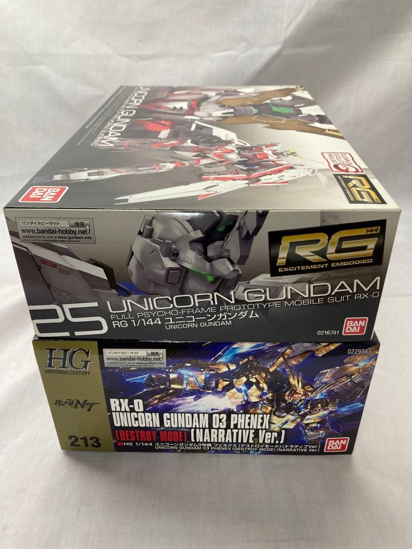 HG１／144ユニコーンガンダム３号機 フェネクス RG ユニコーンガンダム