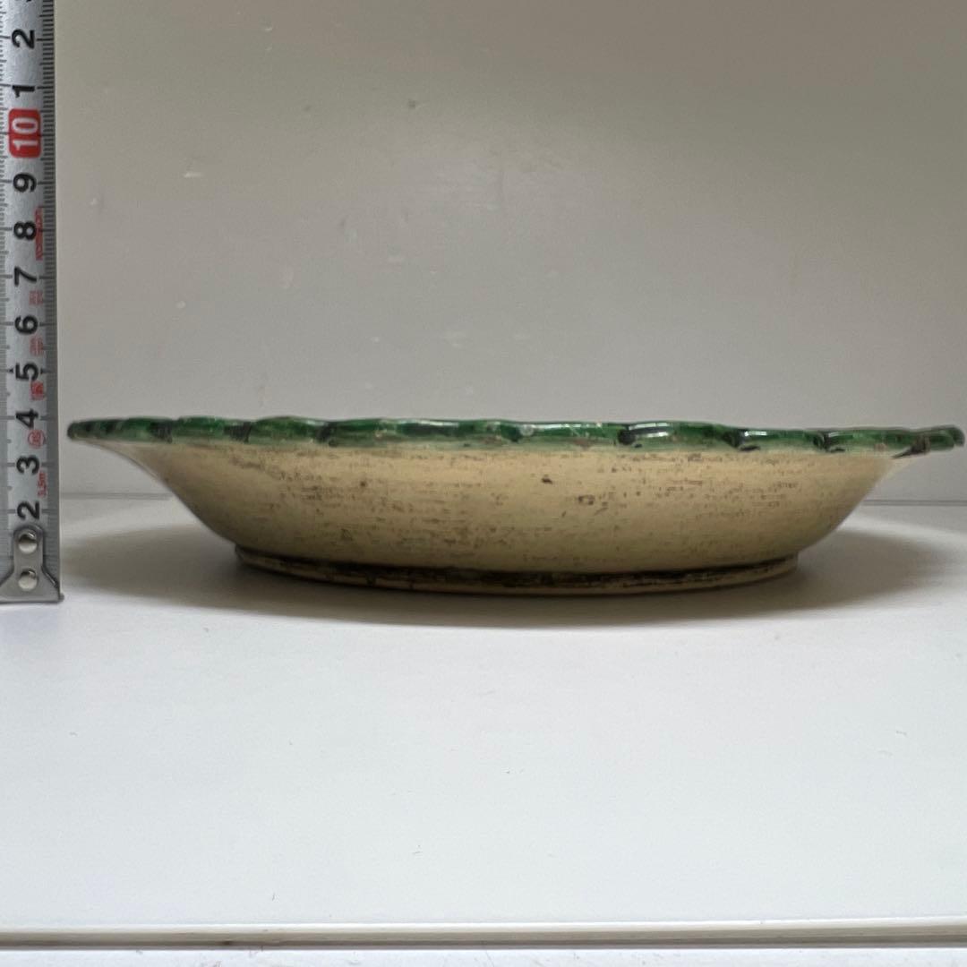 江戸中期　源内焼　大皿　幅約26㎝　東Y7-0729⭐︎2Fトコヒ