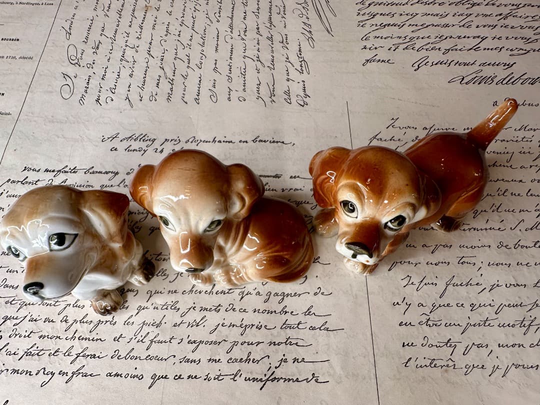 イギリス ヴィンテージ 陶磁器 可愛い犬のフィギリン ビーグル