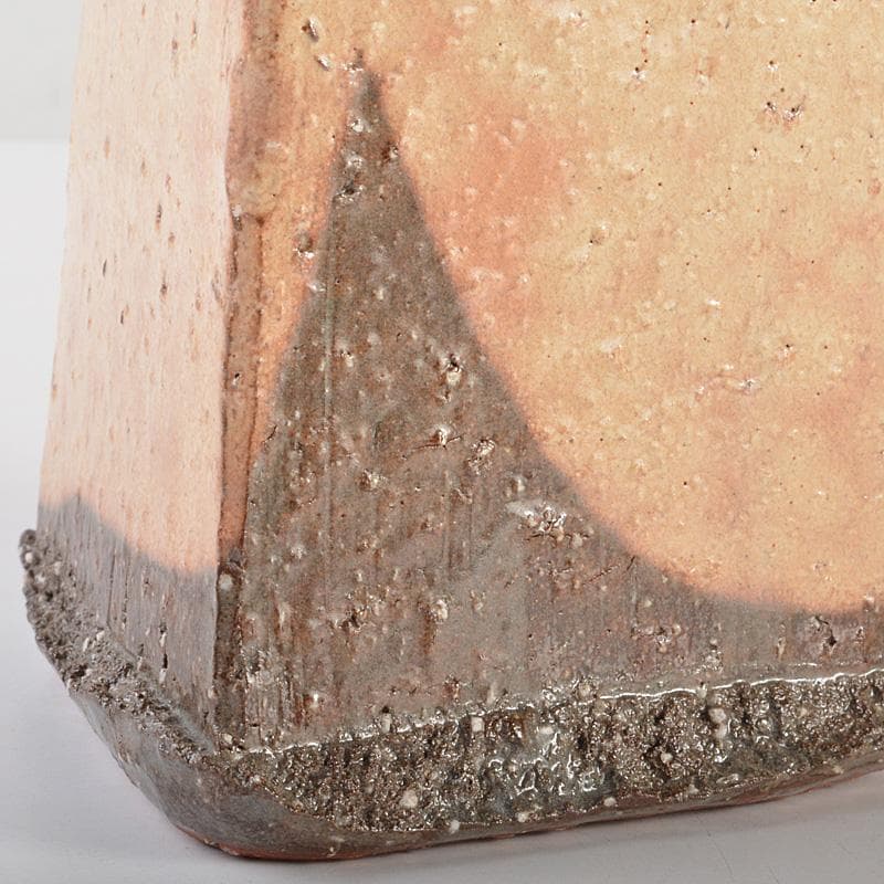 萩焼　十三代　田原陶兵衛作　菱花入　共布　共箱　V　R7158