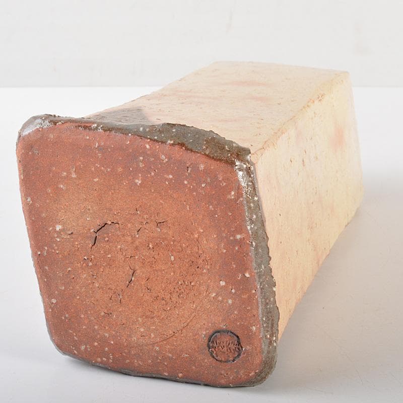 萩焼　十三代　田原陶兵衛作　菱花入　共布　共箱　V　R7158