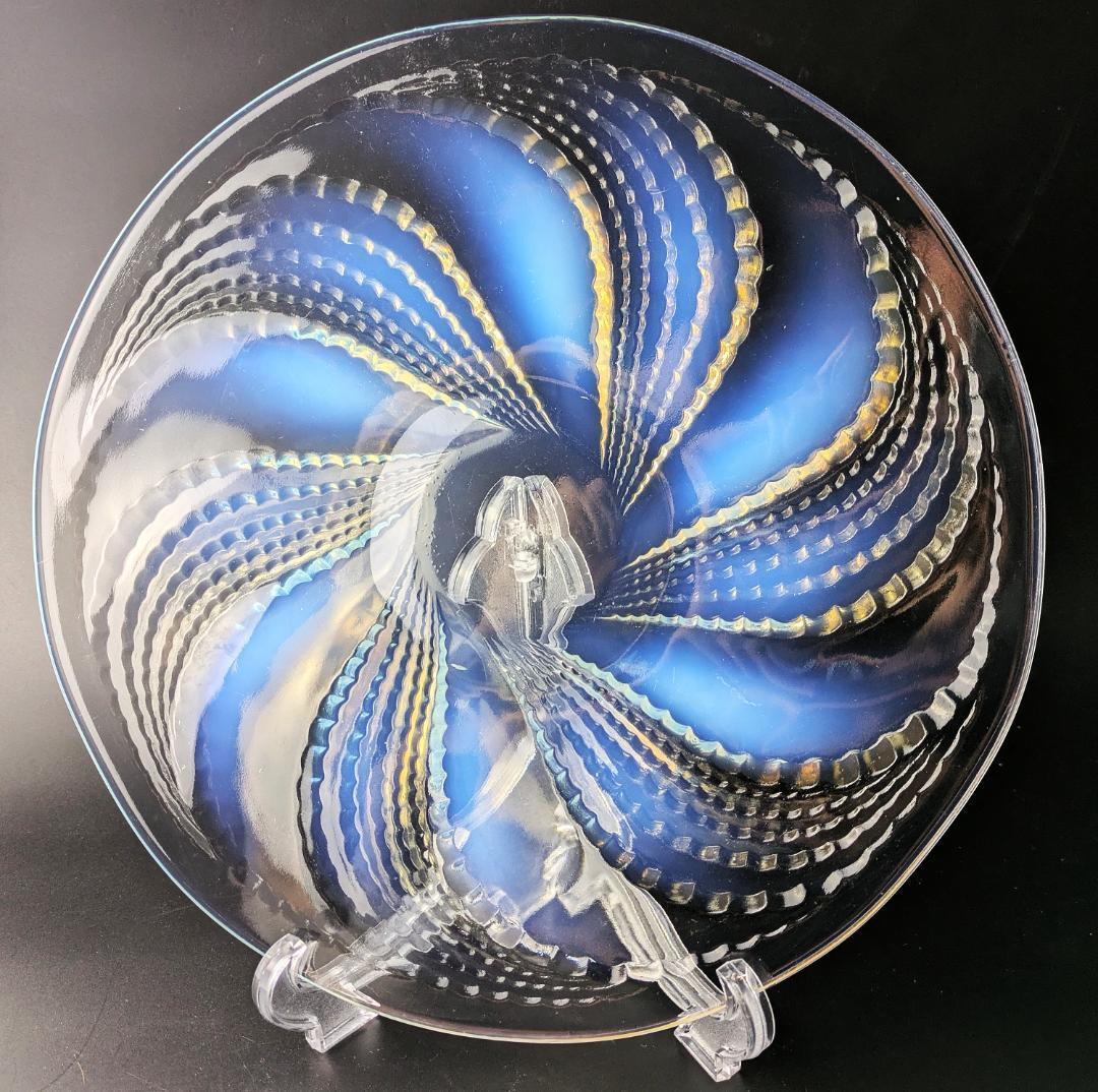 本人作 ルネ・ラリック フルロン 大皿 28cm オパルセント1935アールデコ