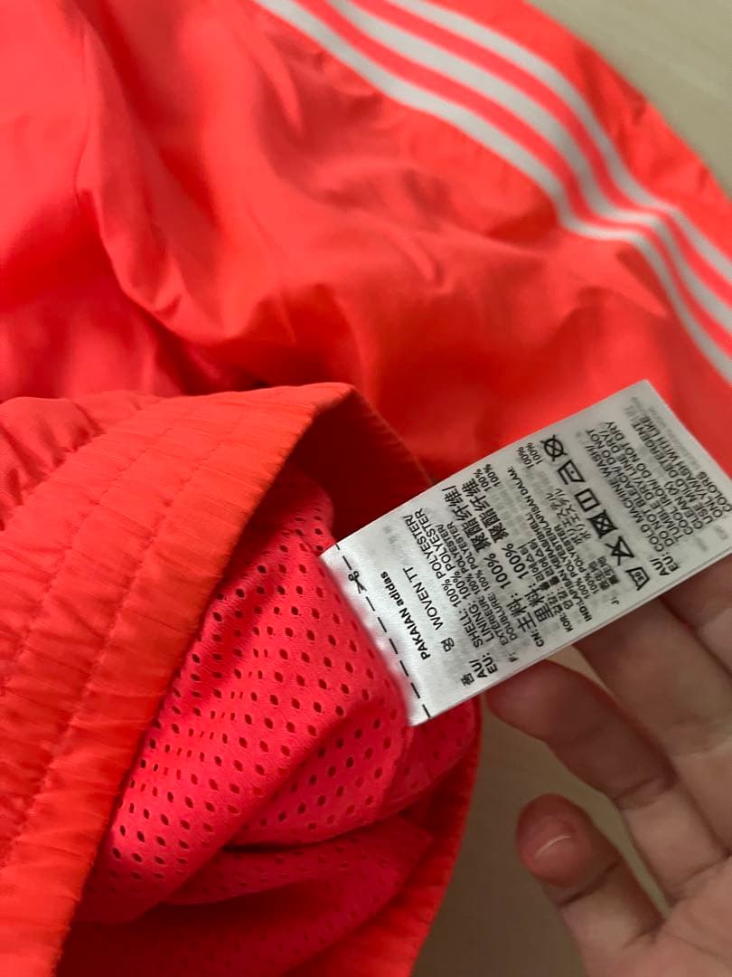 アディダス　サーモンピンク　ロックアップ　ウーブントラック　トレフォイルMサイズ