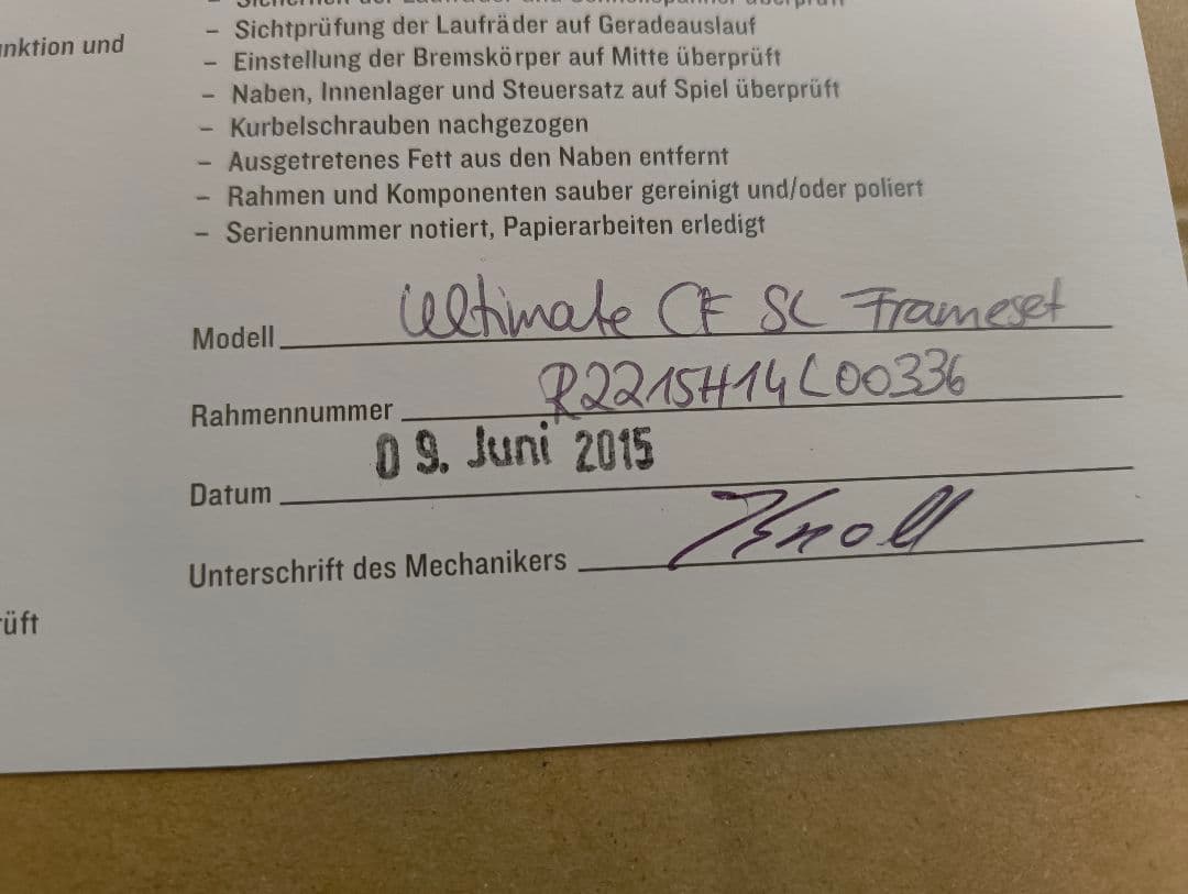 2015 CANYON ULTIMATE CF SL ロードバイクフレーム