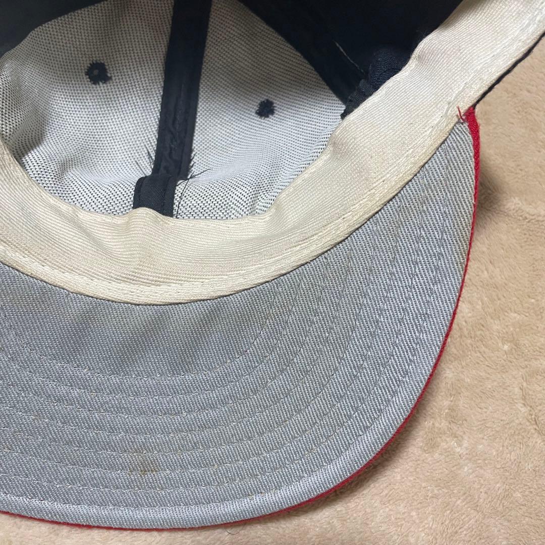 90s USA製 NEWERAアトランタブレーブス キャップ ネイビー レッド