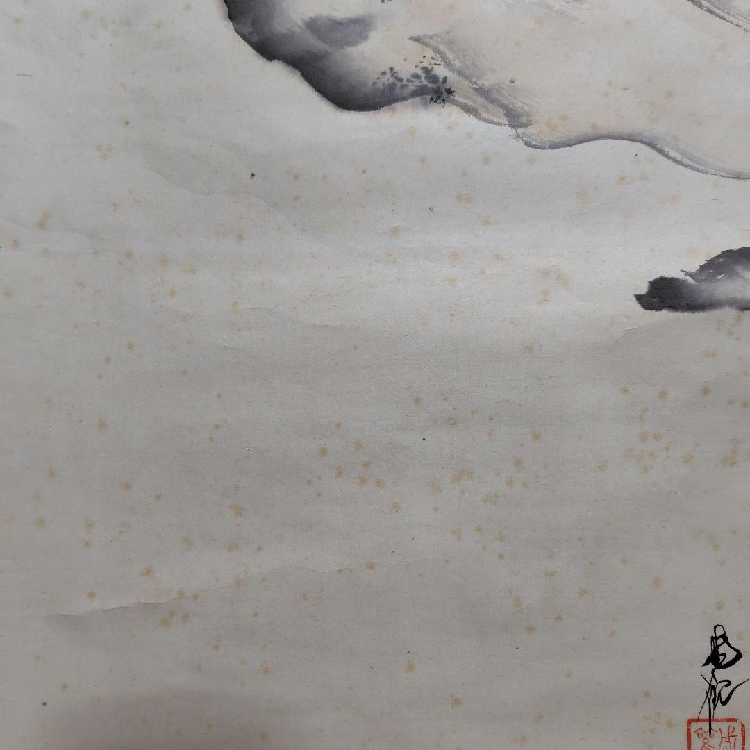 日本画家 尾竹國観『初夏』国観　掛け軸 紙本 逸品　共箱 真筆保証