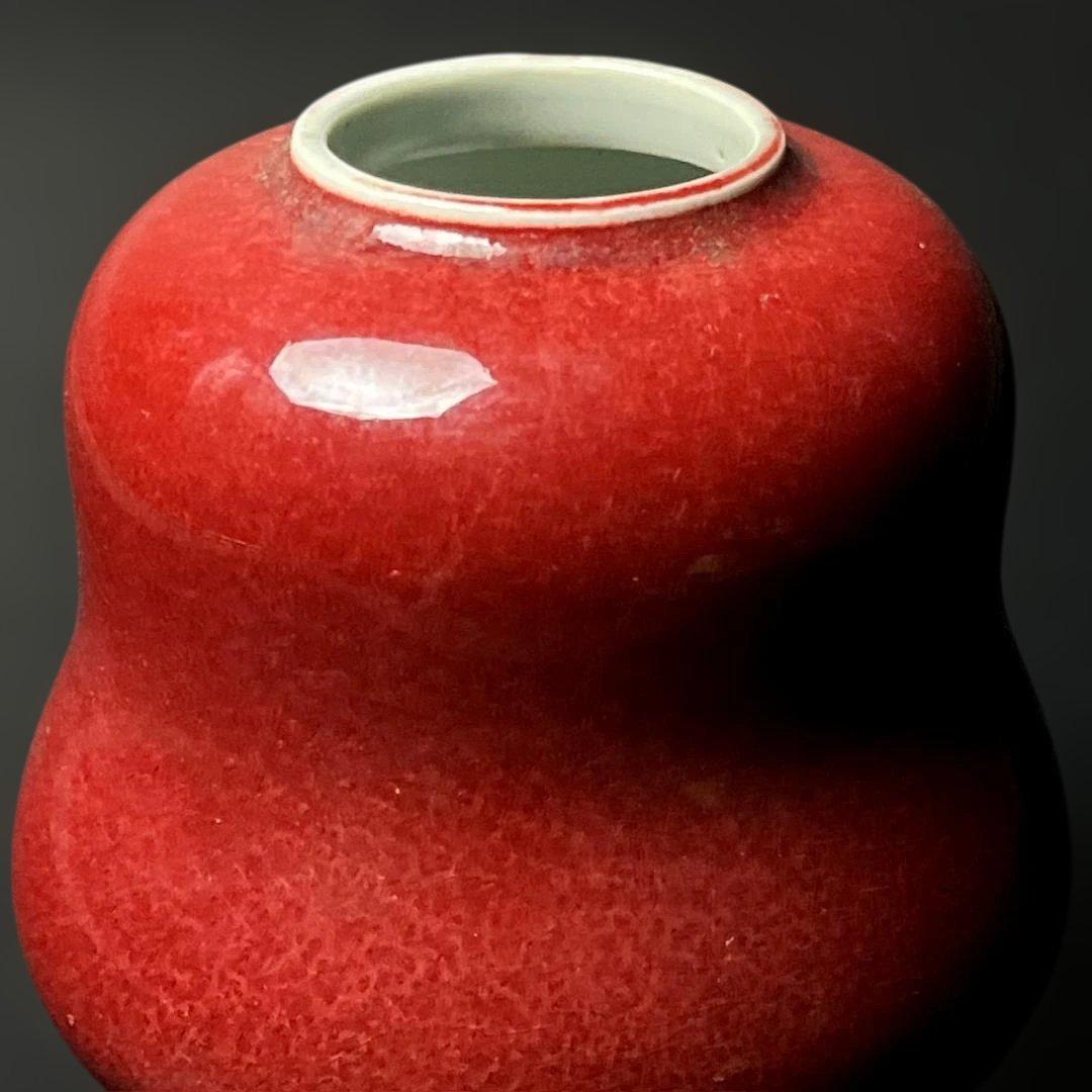 唐物 辰砂水丞 水洗 大清康煕年製 款 中国古玩 美術 SH89