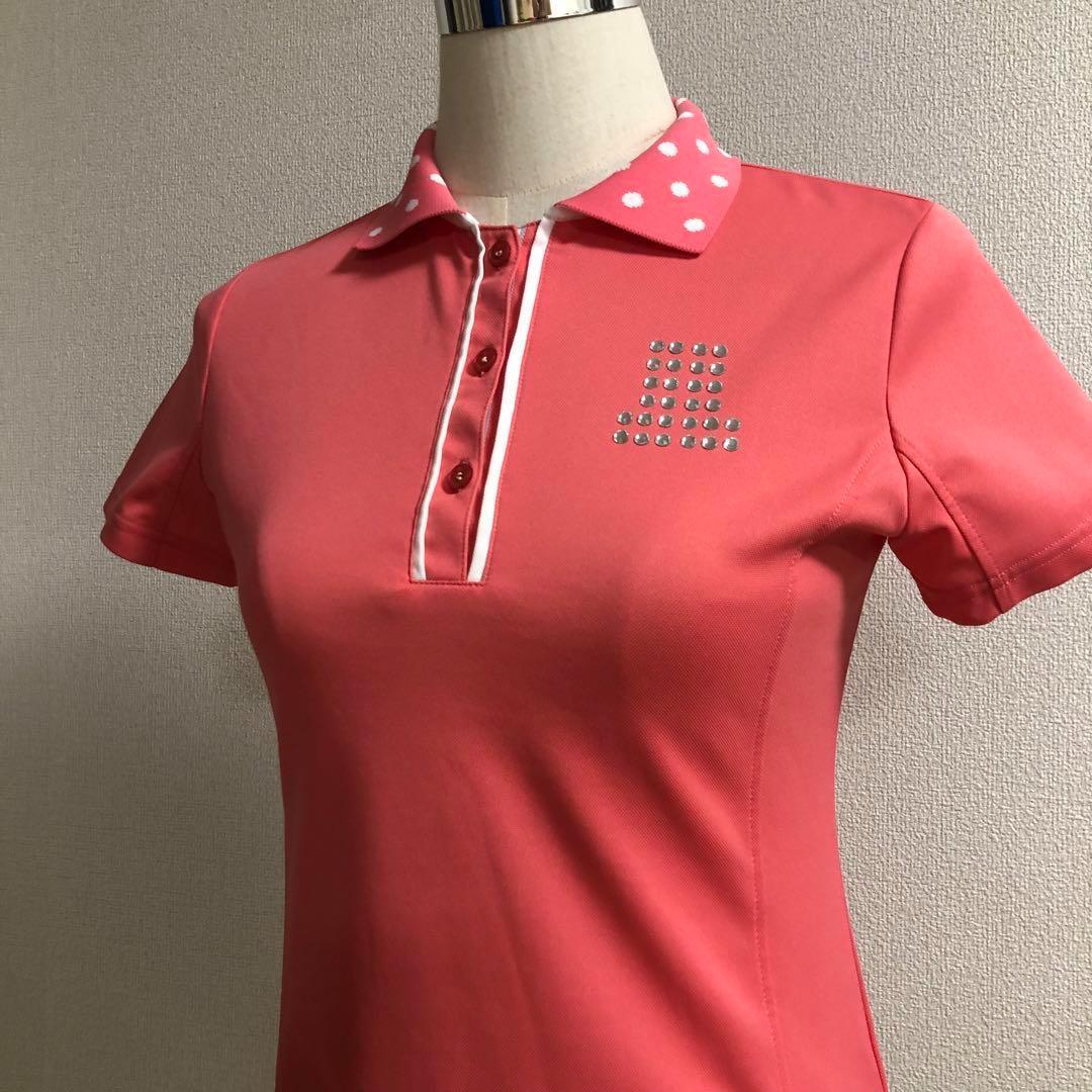 美品 ランバンスポール ゴルフ ポロシャツ ピンク 系 サイズ38
