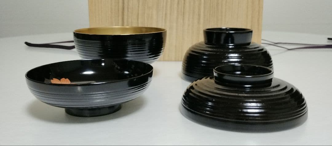 輪島塗　雪月花蒔絵　煮物椀　作家もの