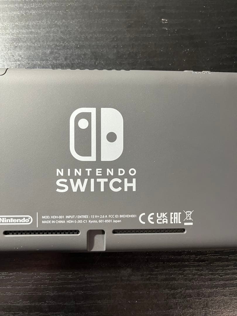 グレーの Nintendo Switch Lite、充電器 付き 大和桜