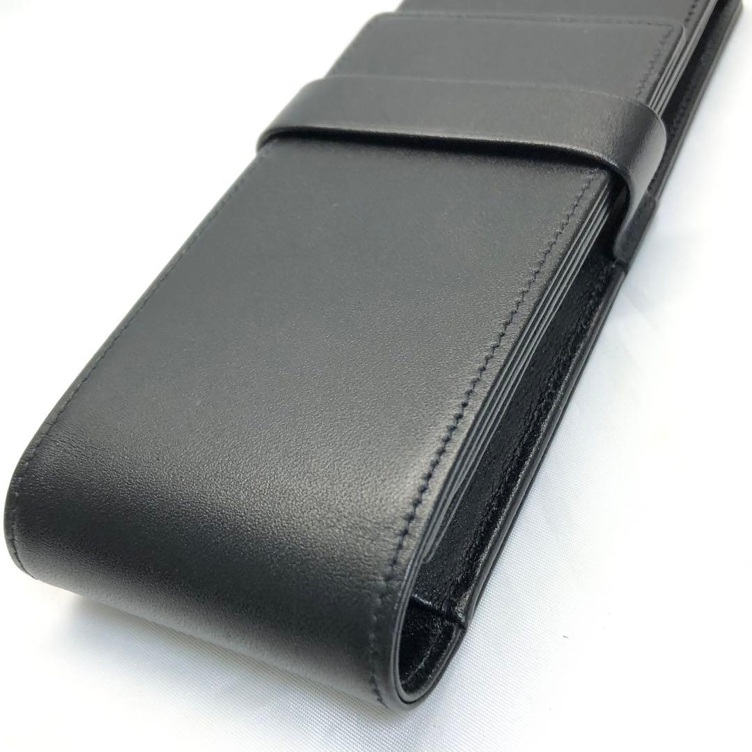 【美品✨】　MONTBLANCモンブラン　ペンケース　3本用　ブラック　レザー