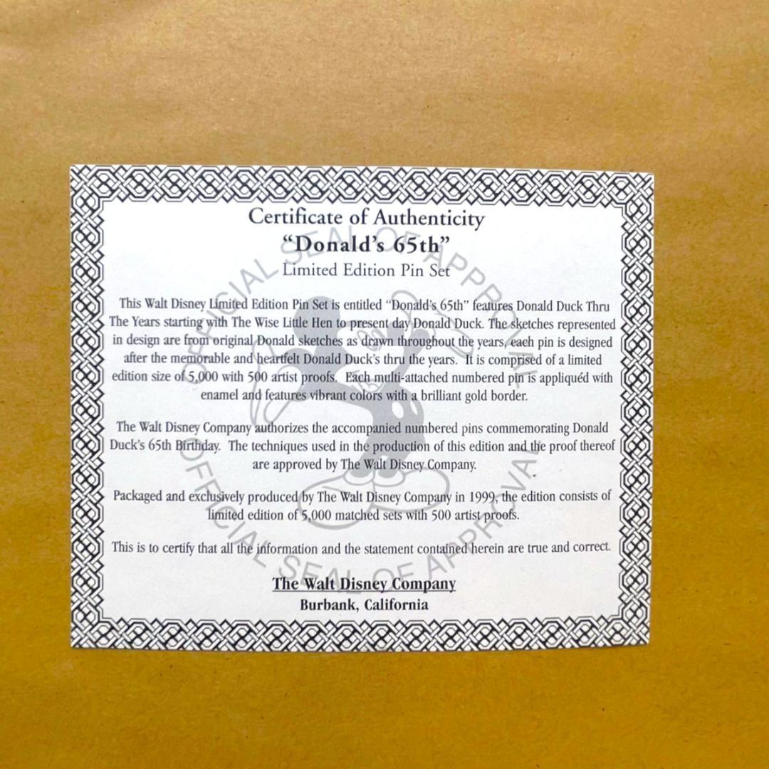 限定品 レア★ドナルドダック 65周年　スタンプアートギャラリー