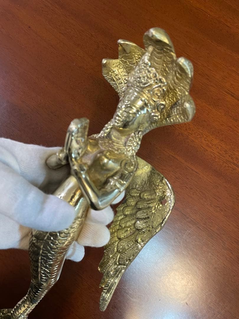 新品　送料無料 アンティーク ドアハンドル ナーガ 蛇神 龍神 約27㎝⑧