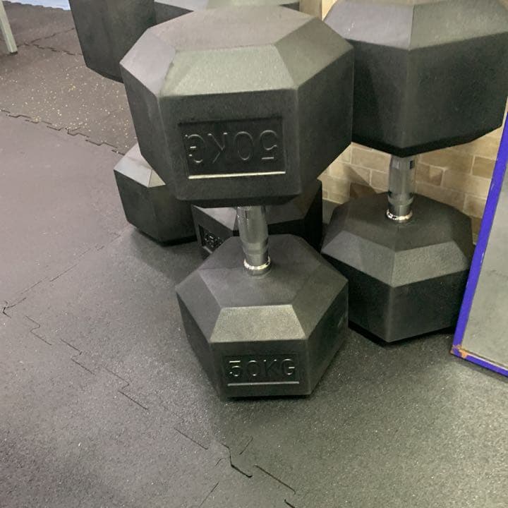 ラバーヘックスダンベル  37.5kg 2個