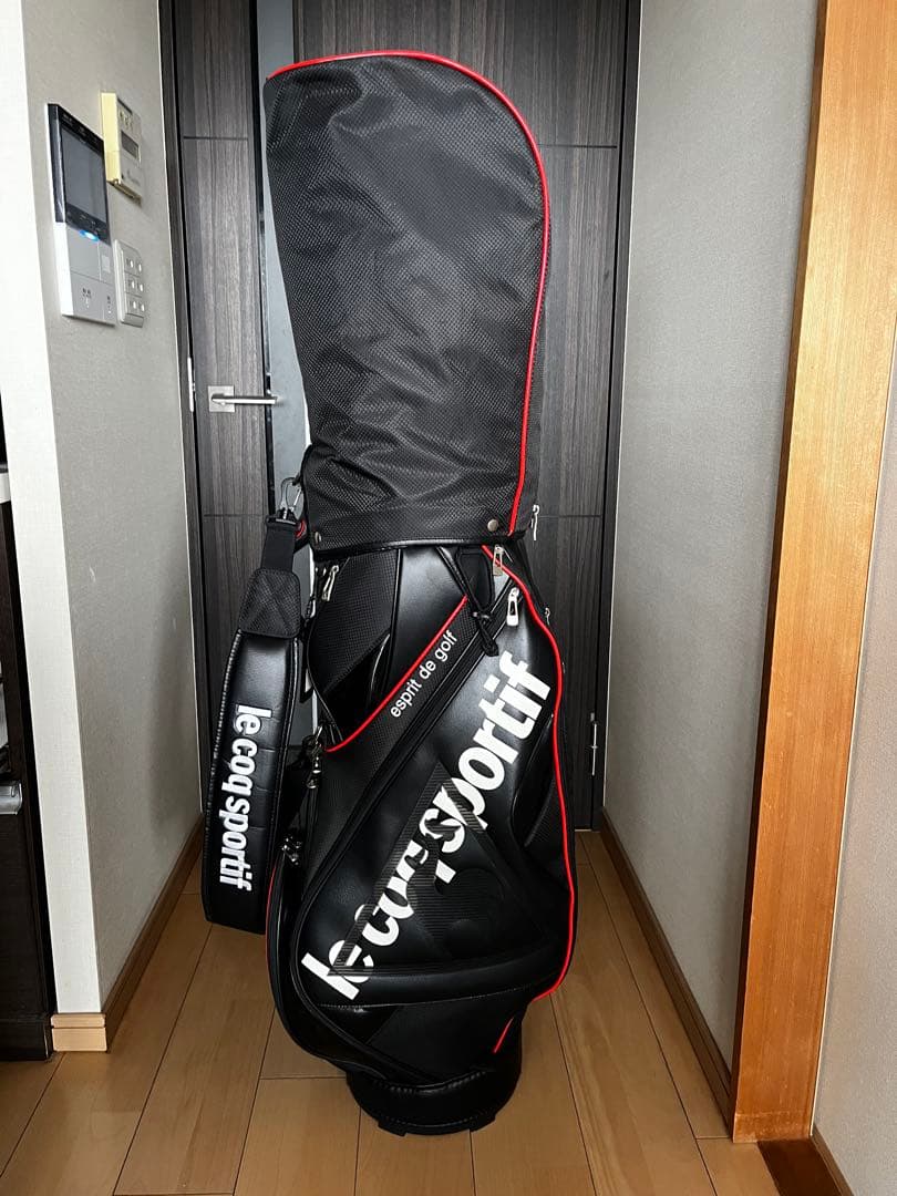 美品 ルコックスポルティフ ゴルフ　lecoq キャディバッグ　黒　9.5型