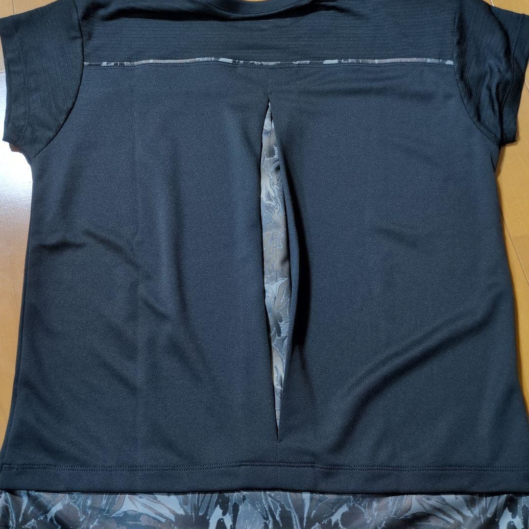 Babolat テニスウェア XL 黒 花柄ショートパンツ　セットアップ