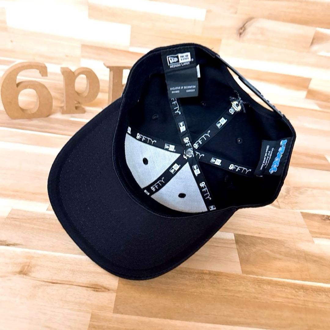 レア【ニューエラ×ドラえもん】限定コラボ ブラック ロゴ ゴルフ キャップ 黒