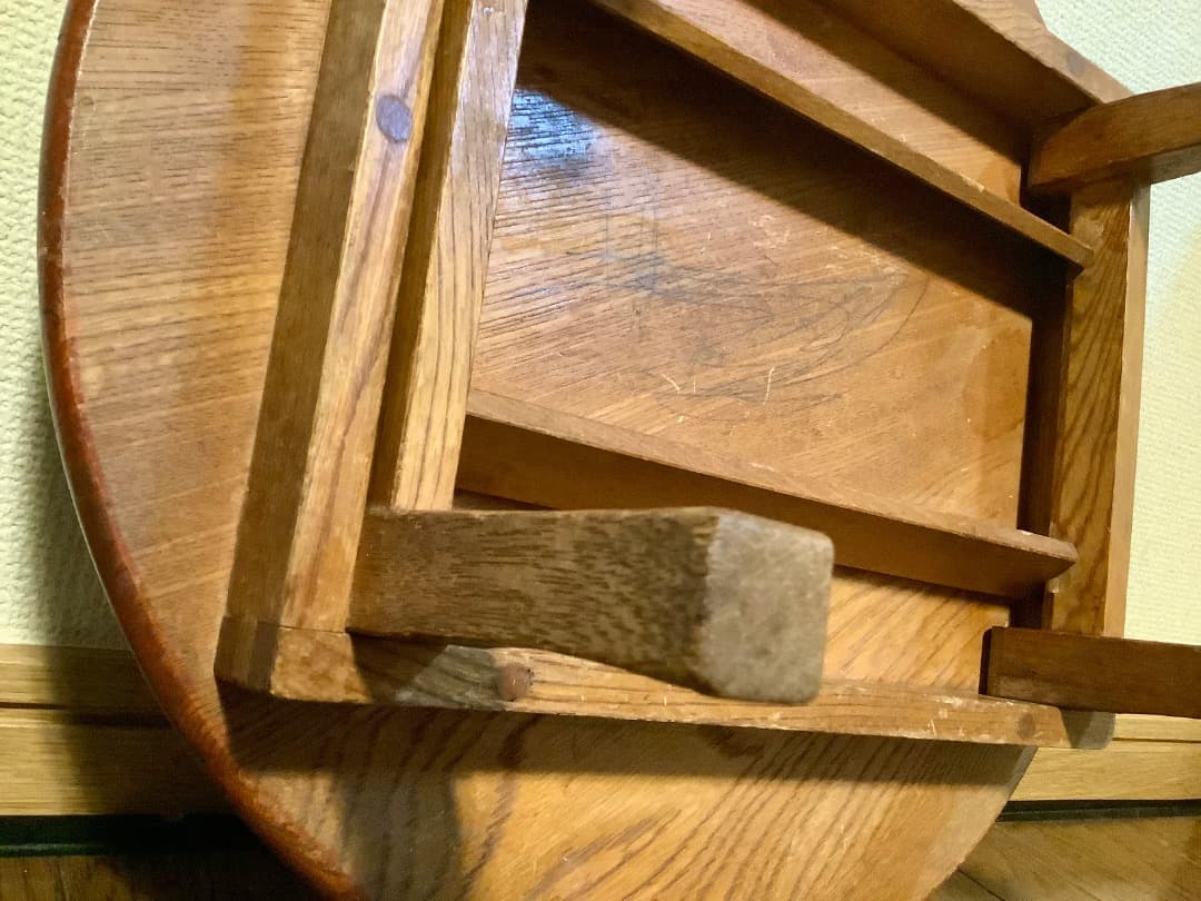 昭和レトロ　ちゃぶ台　 ミニサイズ　折り畳み式　コンパクト　アンティーク　古道具