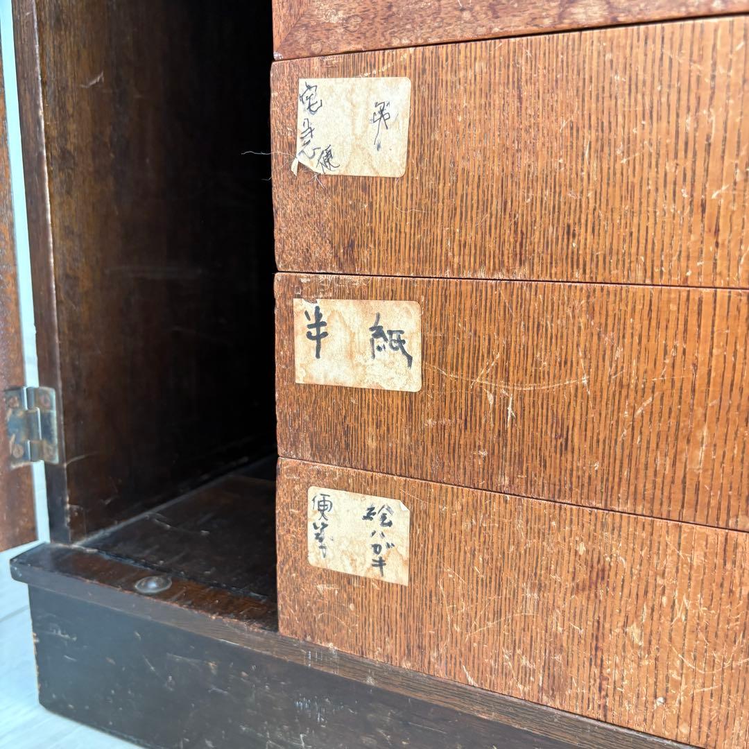 昭和レトロ 木製 小引き出し 収納棚 古家具 アンティーク 作業台