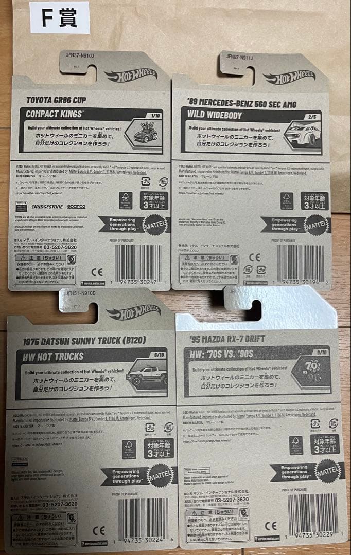 ホットウィール フォーミュラ1 レーシングトラックセット　ラストワン　C賞　F賞