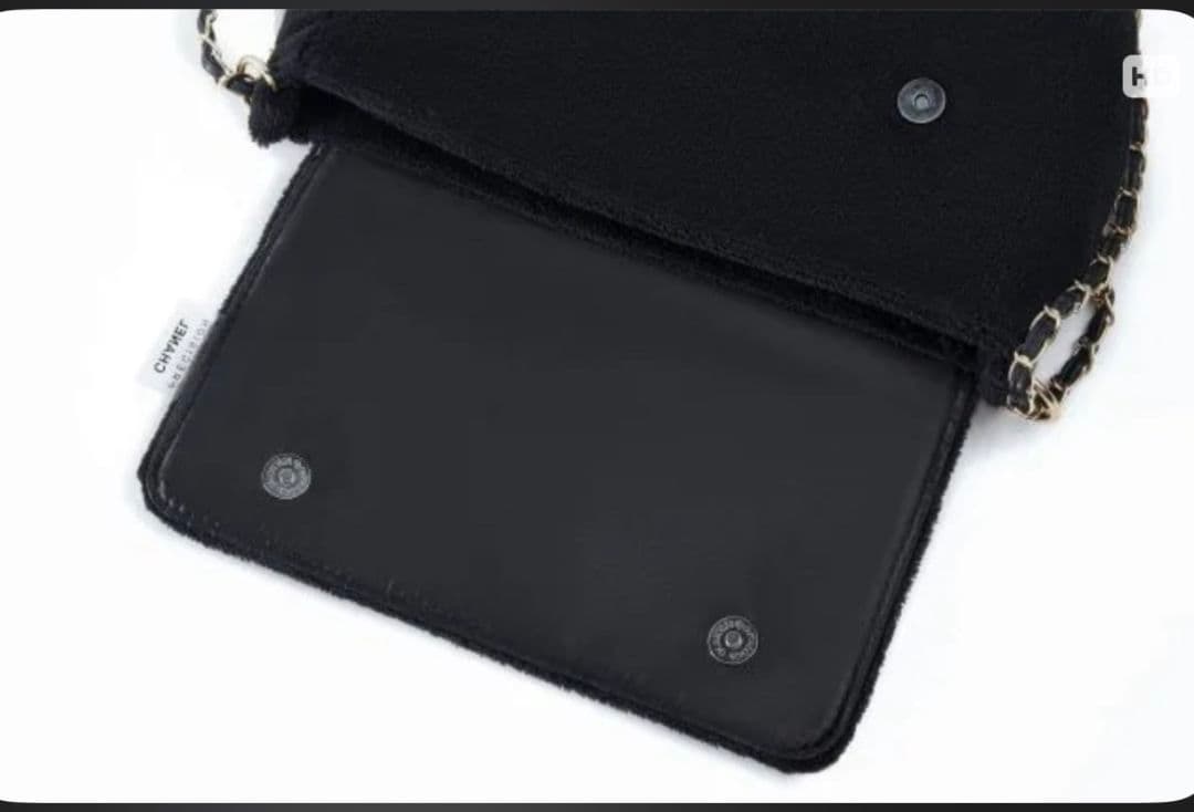 CHANEL ノベルティブラック ショルダーバッグ ブラックロゴ付き