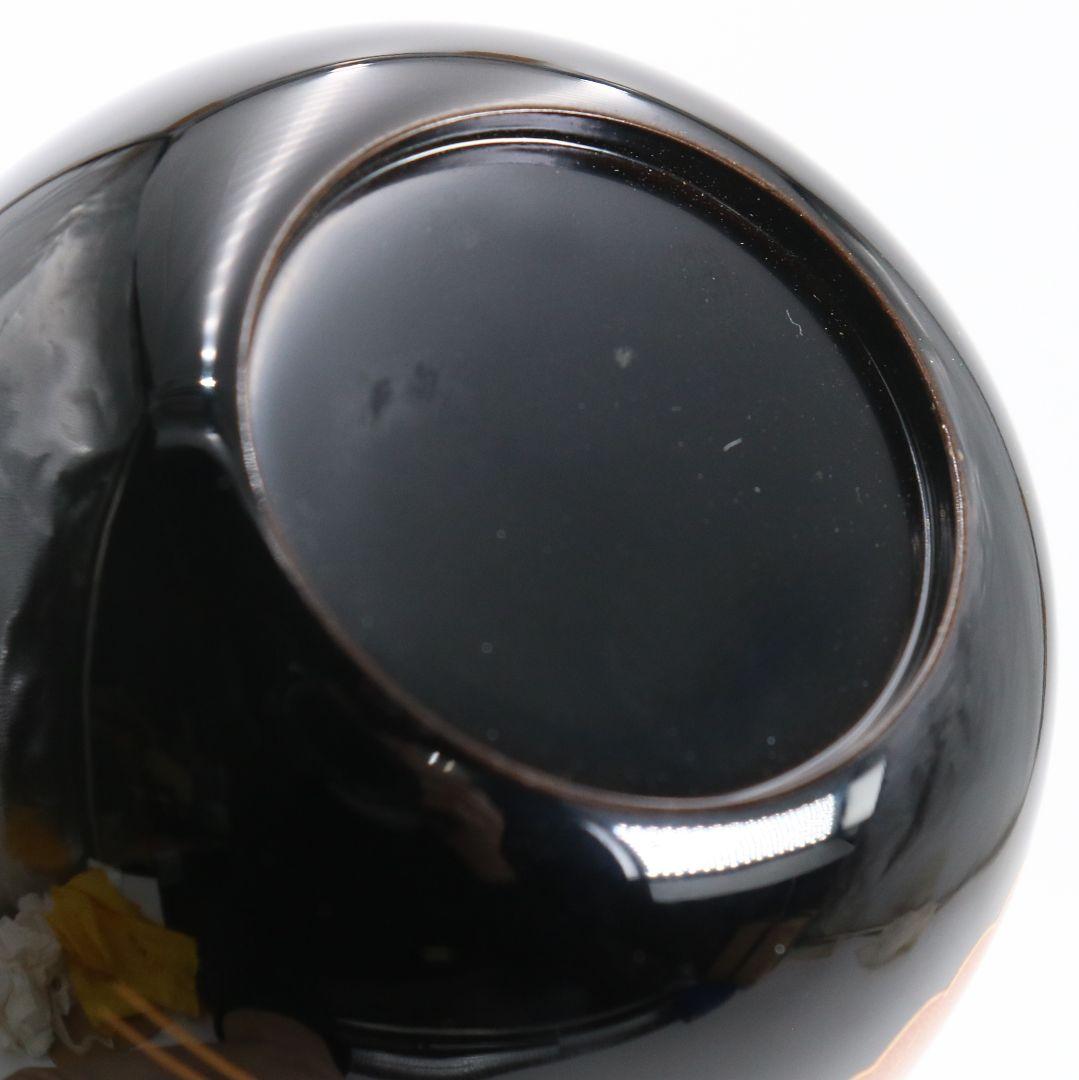 松斉作 吹寄蒔絵 中棗 銀杏 茶道具 共箱共布　V938　N8